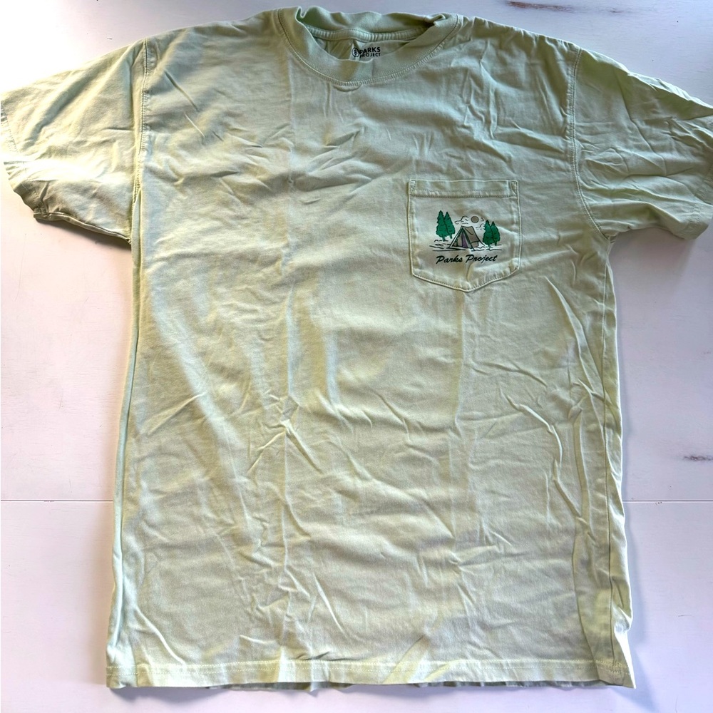 Parks Projext Light Green Pocket T-Shirt National Parks Unisex Med